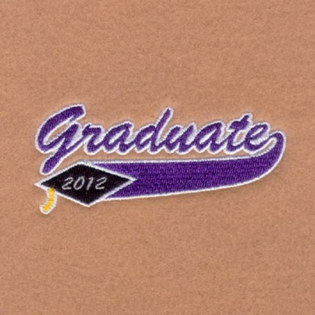 Picture of Graduate Swoosh 2012 Machine Embroidery Design