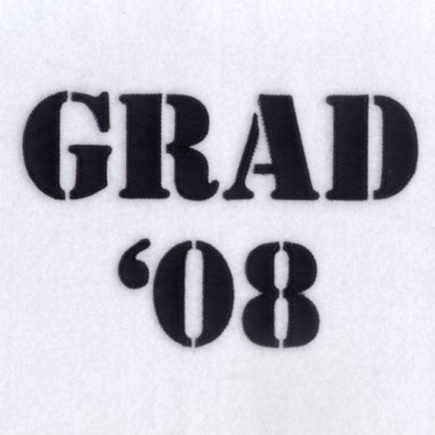 Picture of Grad Appliqué 08 Machine Embroidery Design