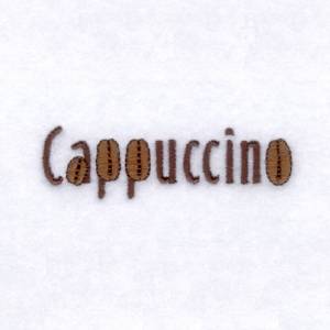 Picture of Cappuccino Text Machine Embroidery Design