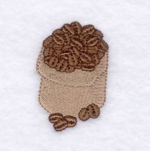 Picture of Coffee Bean Bag Machine Embroidery Design