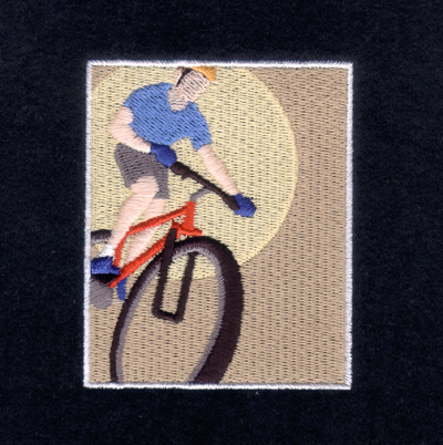 Cycling Sports Card Machine Embroidery Design