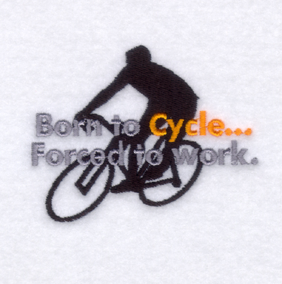 Born to Cycle… Machine Embroidery Design