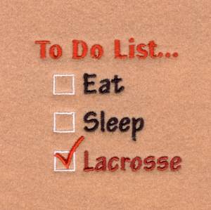 Picture of Lacrosse To Do List… Machine Embroidery Design
