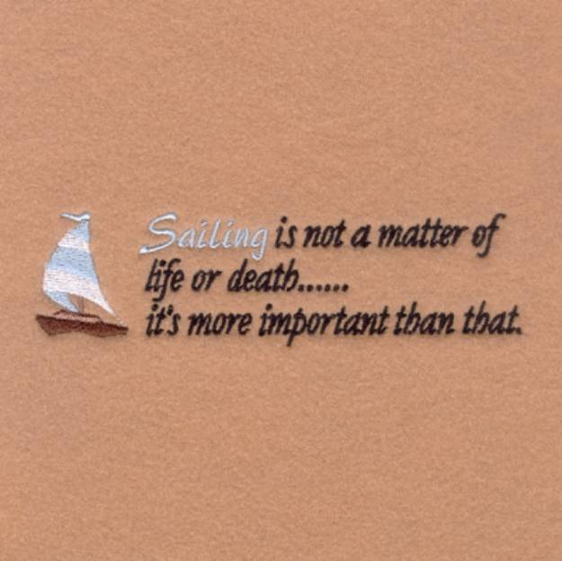 Picture of Sailing is Most Important! Machine Embroidery Design