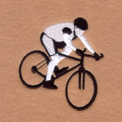 Cyclist #2 Machine Embroidery Design