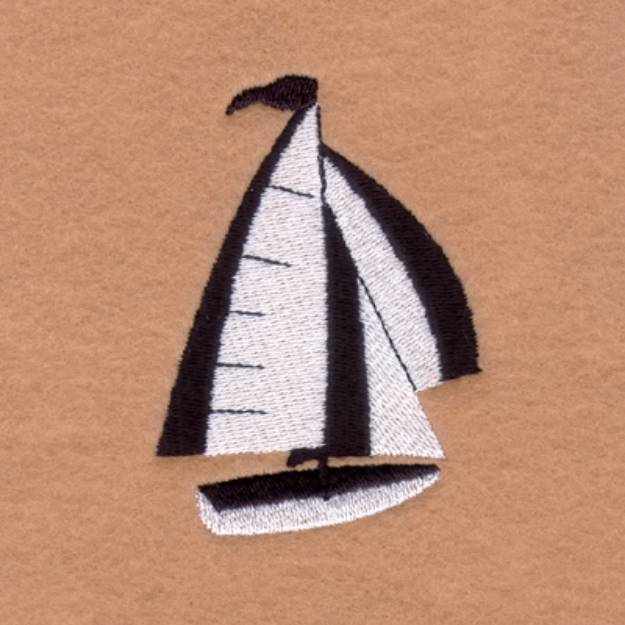 Picture of Sailboat   Machine Embroidery Design