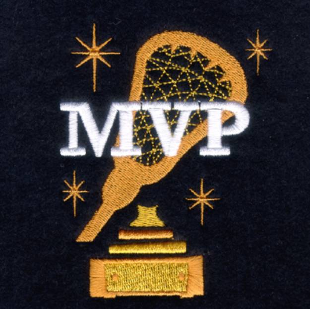 Picture of Lacrosse MVP Trophy Machine Embroidery Design