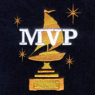 Sailing MVP Trophy Machine Embroidery Design