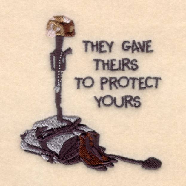 Picture of They Gave Theirs Small Machine Embroidery Design