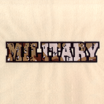 Military Large Machine Embroidery Design