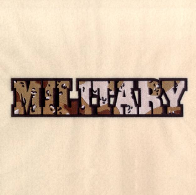 Picture of Military Large Machine Embroidery Design