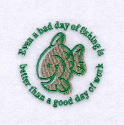 Bad Day of Fishing Machine Embroidery Design