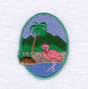 Picture of Flamingo Mountain Machine Embroidery Design
