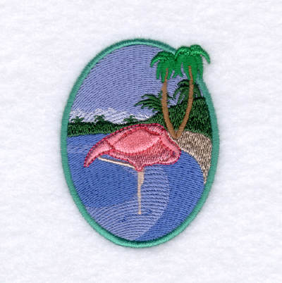 Flamingo Siesta Machine Embroidery Design