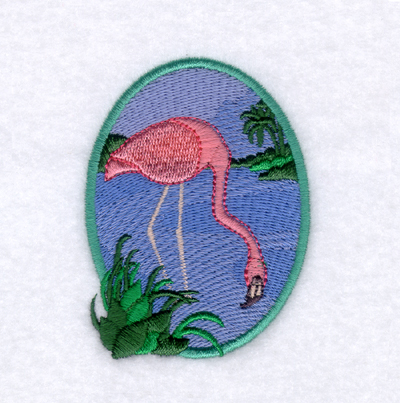 Flamingo Afternoon Snack Machine Embroidery Design
