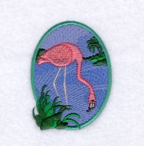 Picture of Flamingo Afternoon Snack Machine Embroidery Design