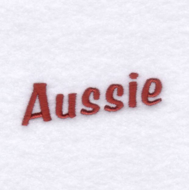 Picture of Aussie Text Machine Embroidery Design