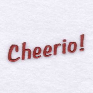 Picture of Cheerio! Text Machine Embroidery Design