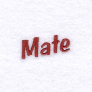 Picture of Mate Text Machine Embroidery Design