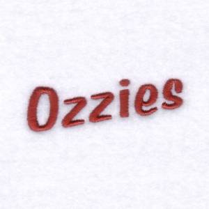 Picture of Ozzies Text Machine Embroidery Design