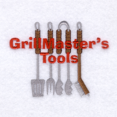 Grill Masters Tools Machine Embroidery Design