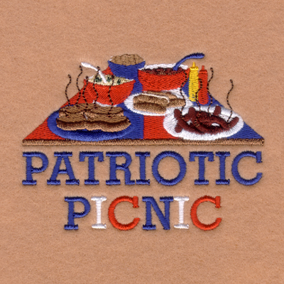 Patriotic Picnic Machine Embroidery Design