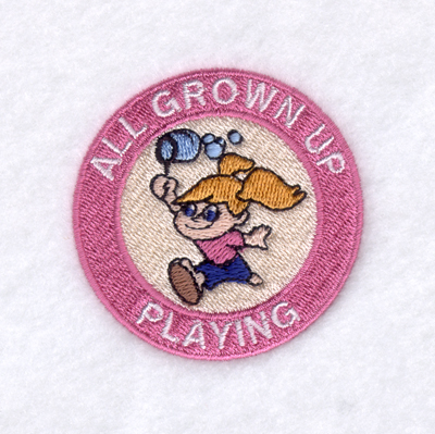Grown Up Playing Machine Embroidery Design
