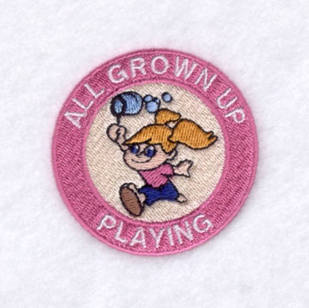 Picture of Grown Up Playing Machine Embroidery Design