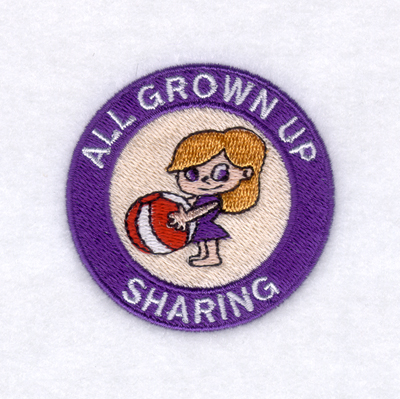 Grown Up Sharing Machine Embroidery Design