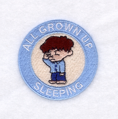 Grown Up Sleeping Machine Embroidery Design