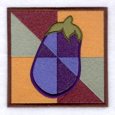 Eggplant Square Machine Embroidery Design