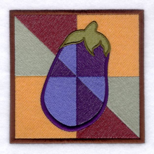 Picture of Eggplant Square Machine Embroidery Design