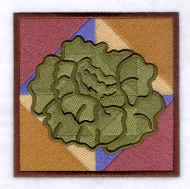 Picture of Lettuce Square Machine Embroidery Design