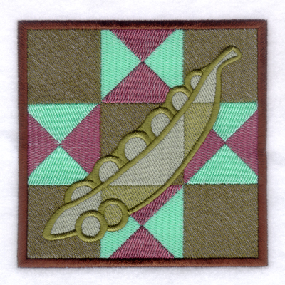 Peas Square Machine Embroidery Design