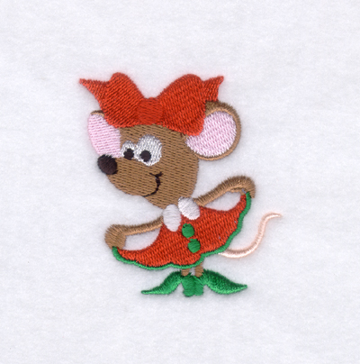 Christmas Dress Mouse Machine Embroidery Design