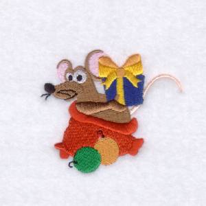 Picture of Santas Helper Mouse Machine Embroidery Design