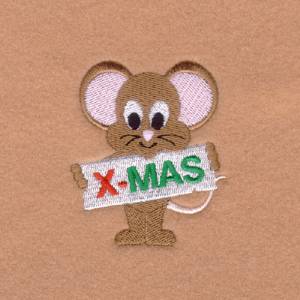 Picture of X-mas Mouse Machine Embroidery Design