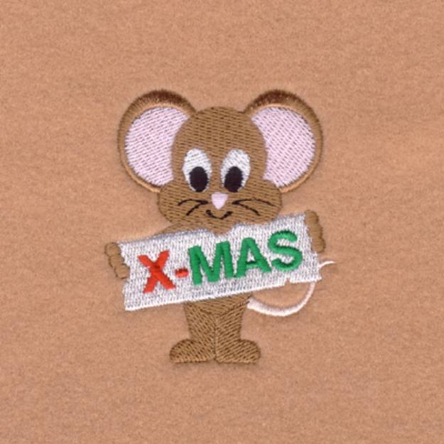 Picture of X-mas Mouse Machine Embroidery Design