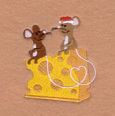 Mice Cheese Lovers Machine Embroidery Design