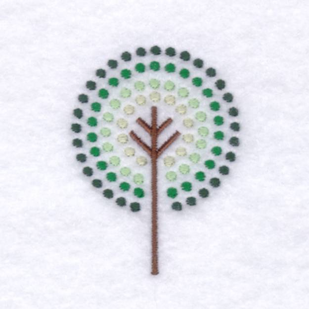 Picture of Dot Tree Machine Embroidery Design