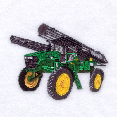 Tractor and Sprayer Machine Embroidery Design