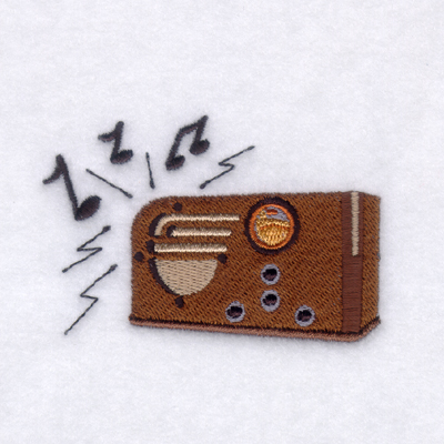 30s Radio Machine Embroidery Design
