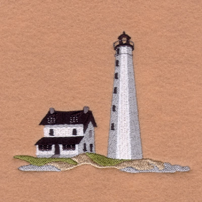 New London Harbor Lighthouse, CT Machine Embroidery Design