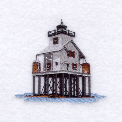 Timbalier Lighthouse Machine Embroidery Design