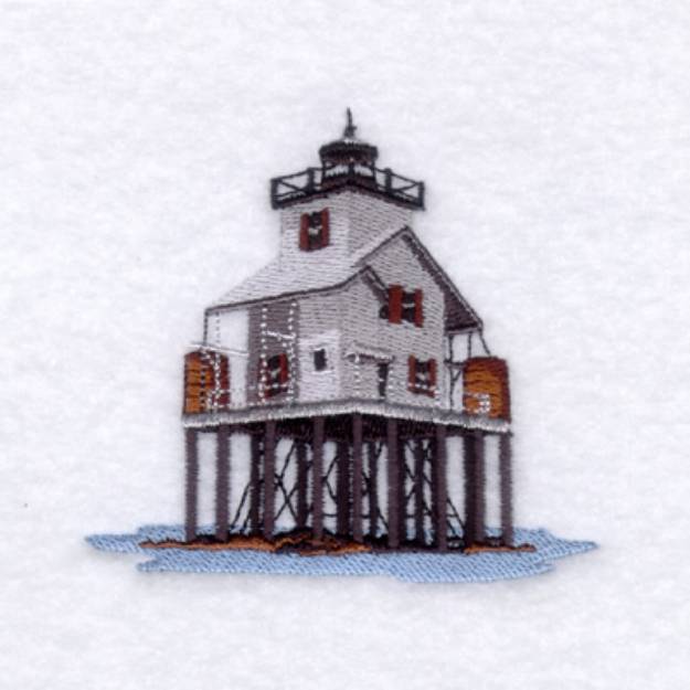 Picture of Timbalier Lighthouse Machine Embroidery Design