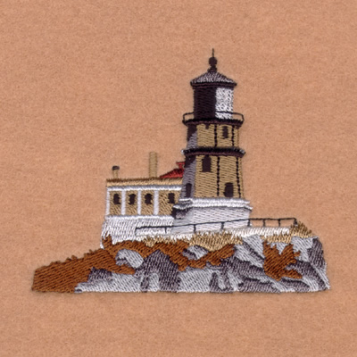 Split Rock Lighthouse Machine Embroidery Design