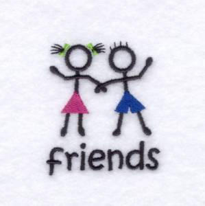 Picture of Stick Kids Friends Machine Embroidery Design