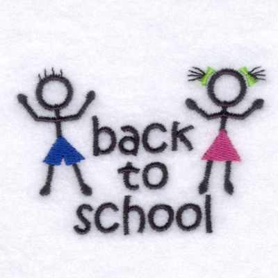 Stick Kids Back to School Machine Embroidery Design
