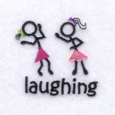 Stick Kids Laughing Machine Embroidery Design