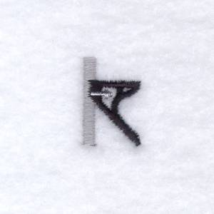 Picture of Tool Font "K" 1" High Machine Embroidery Design